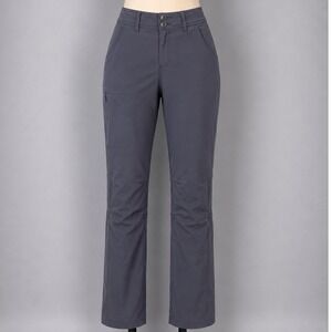prAna Halle Women 2 Short Gray Convertible Roll Up Hiking Pants Nylon Low Rise